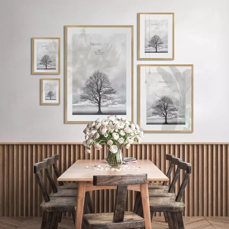 INCADO - Massiv egetræsramme med plexiglas 50*70 - Hent selv - profil 1,5