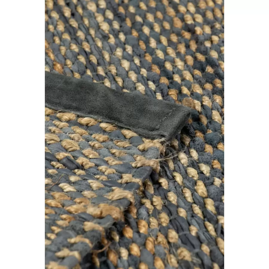 Rug Solid - Tæppe Læder/jute 65*135