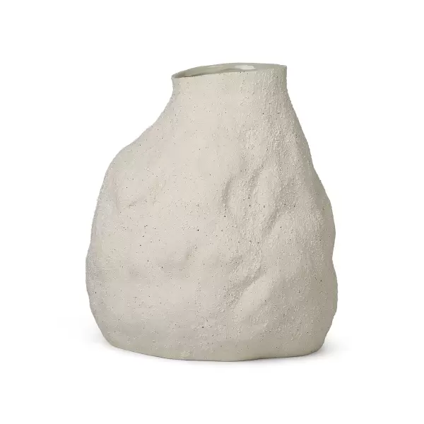 ferm LIVING - Vulca vase Offwhite Stone, Medium
