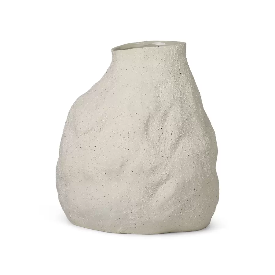 ferm LIVING - Vulca vase Offwhite Stone, Medium