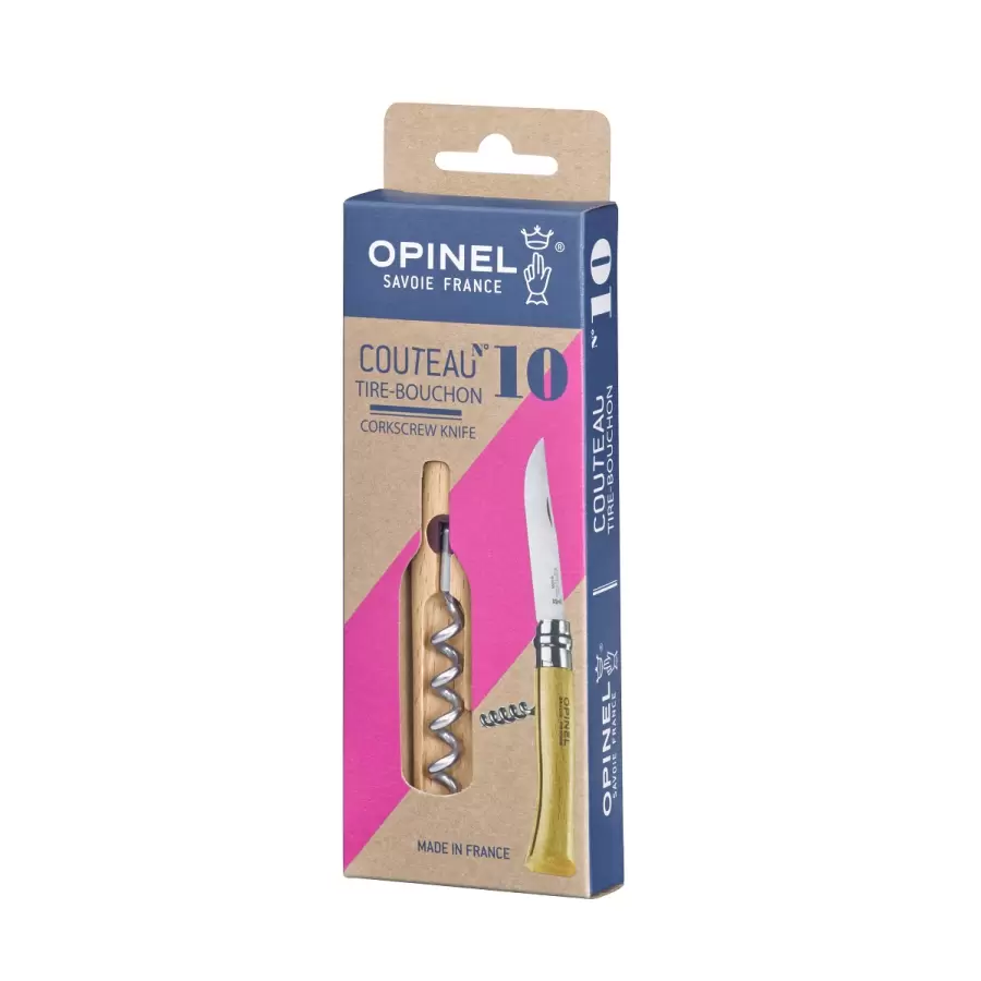Opinel/Gourmet Supply - Opinel No. 10  foldekniv med proptrækker