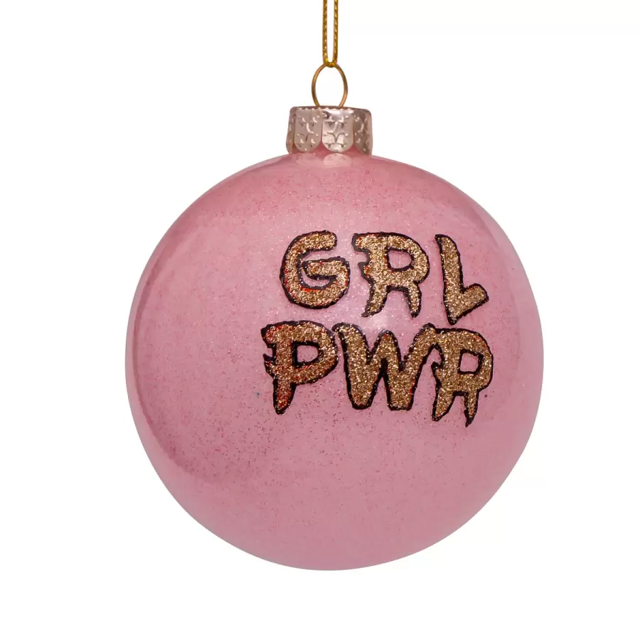 Vondels - Julekugle Soft Pink, GRL PWR