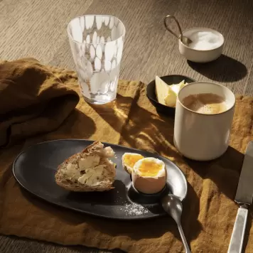 Ferm Living - Flow morgenmadstallerken, Sort
