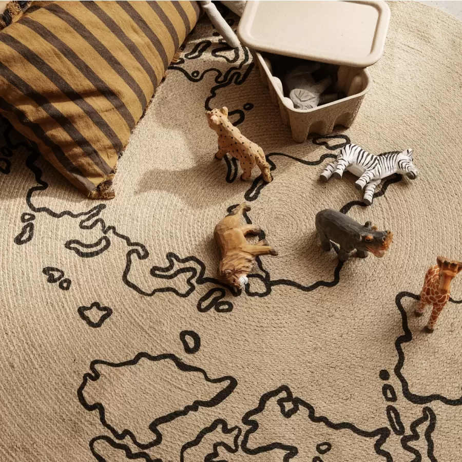 ferm LIVING Kids - Tæppe World Jute, Ø:130