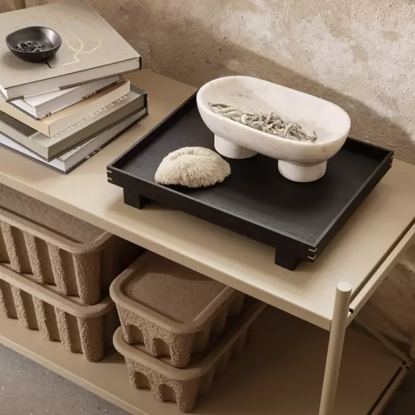 ferm LIVING - 2 stk. Paper Pulp Box, Beige Small