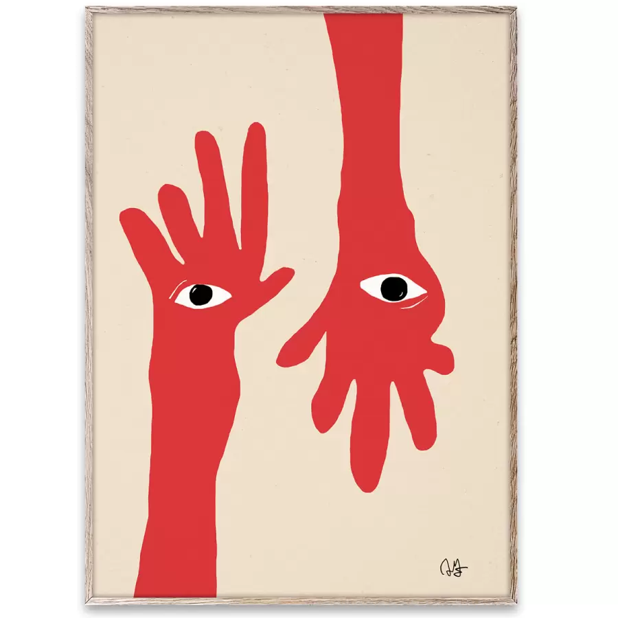 Paper Collective - Hamsa Hands by Anna Mörner, 30*40 - u.ramme