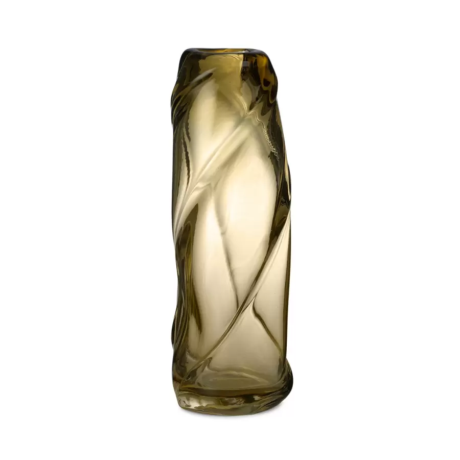 ferm LIVING - Vase Water Swirl Tall, Yellow