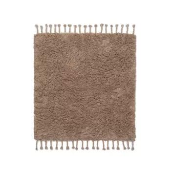 Ferm Living - Tæppe Amass Long Pile, White Pepper, 140'140