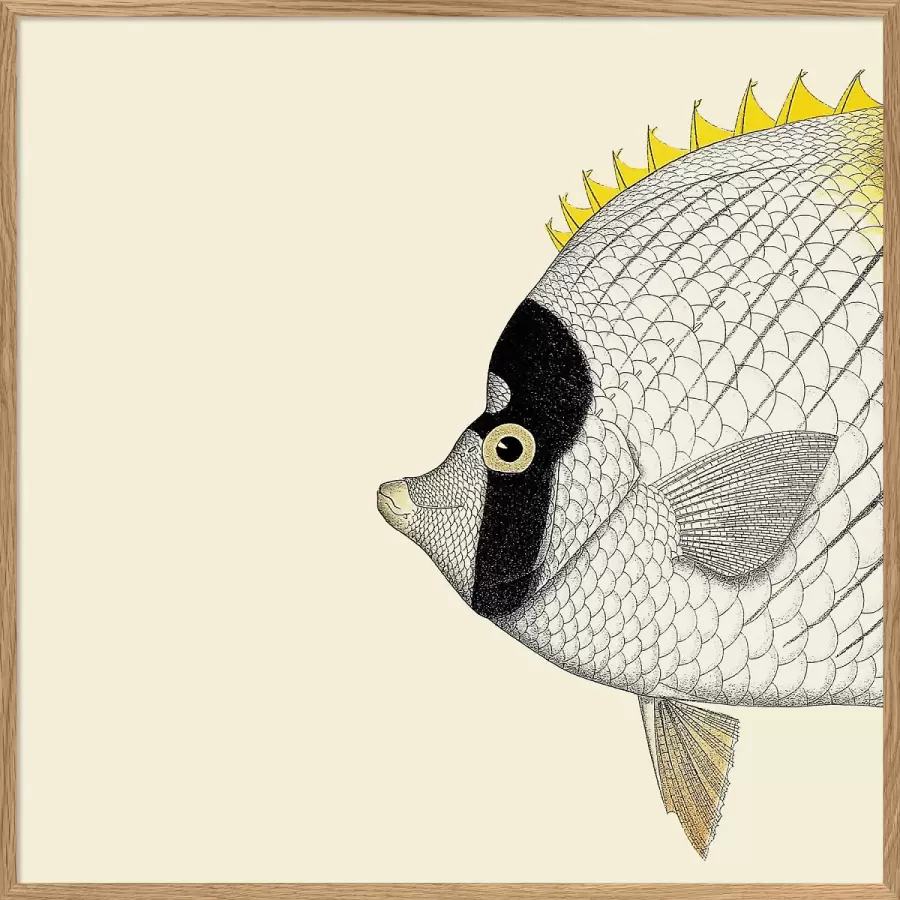 The Dybdahl Co. - Yellow Fish Head #5606, 30x30 - indrammet