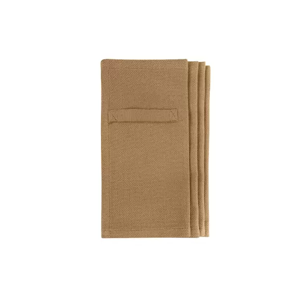 The Organic Company - 4 stk. i æske - Servietter Everyday Napkin, Khaki The Organic Company - 4 stk. i æske - Servietter Everyday Napkin, Khaki