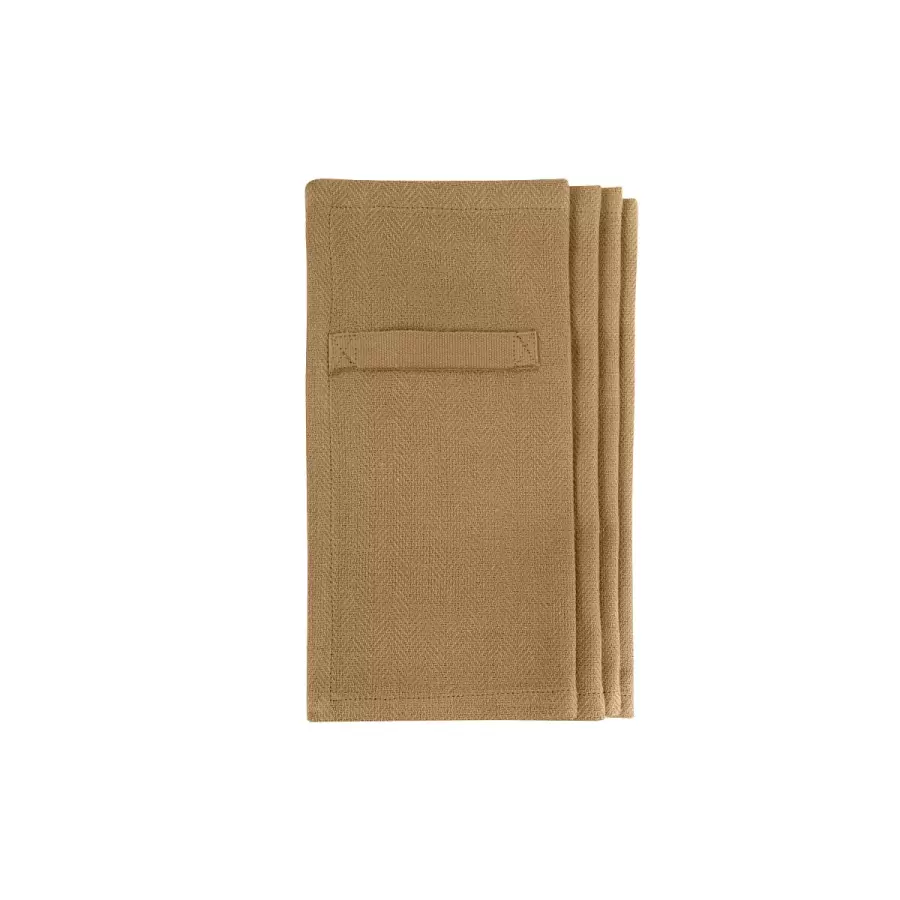 The Organic Company - 4 stk. i æske - Servietter Everyday Napkin, Khaki