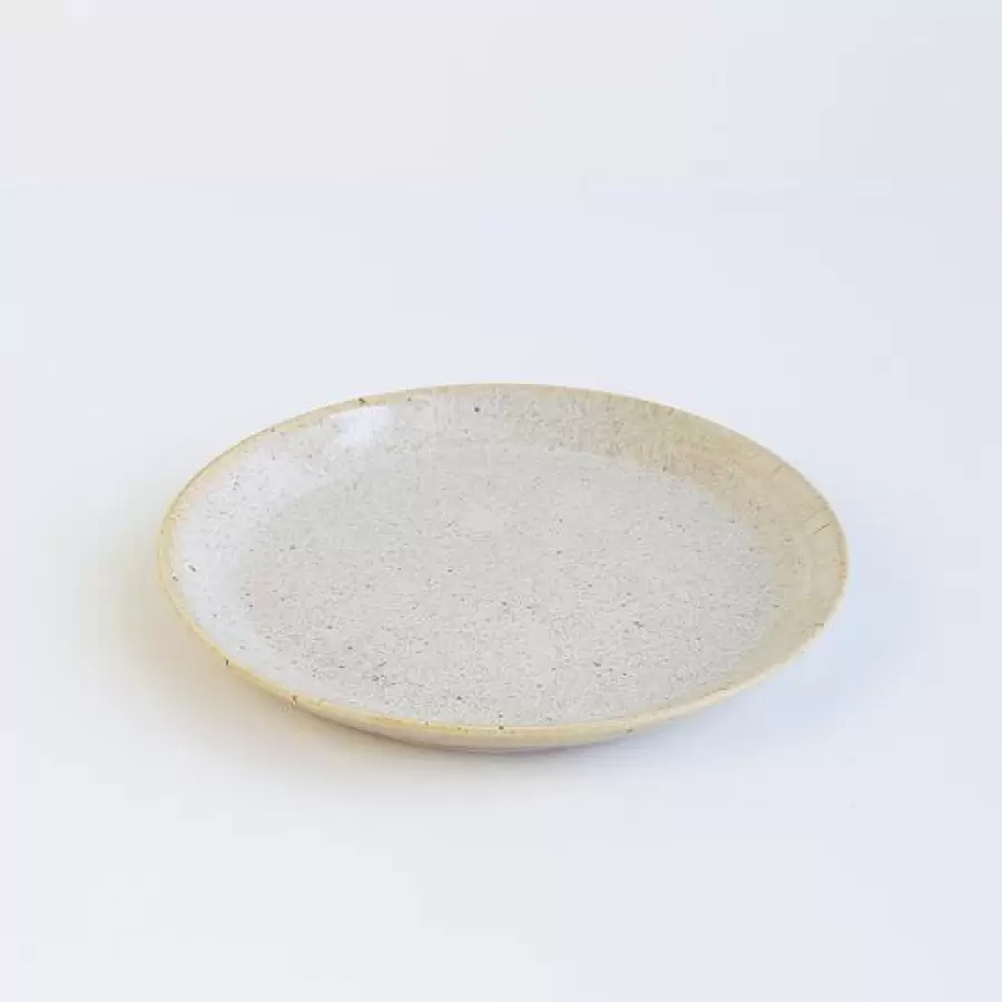 Bornholms Keramikfabrik - Tallerken/plate, Ø-stellet dansk prod. keramik Ø17 cm.