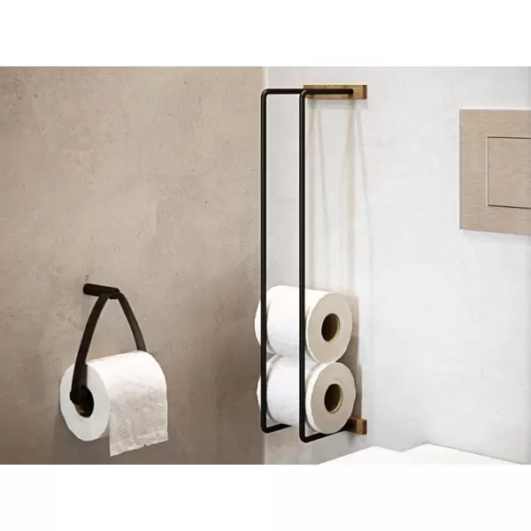 by Wirth - Toiletrulleholder, Sort
