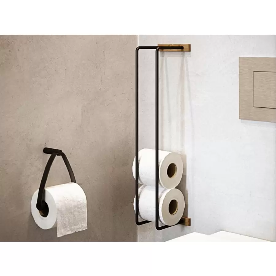 by Wirth - Toiletrulleholder, Sort