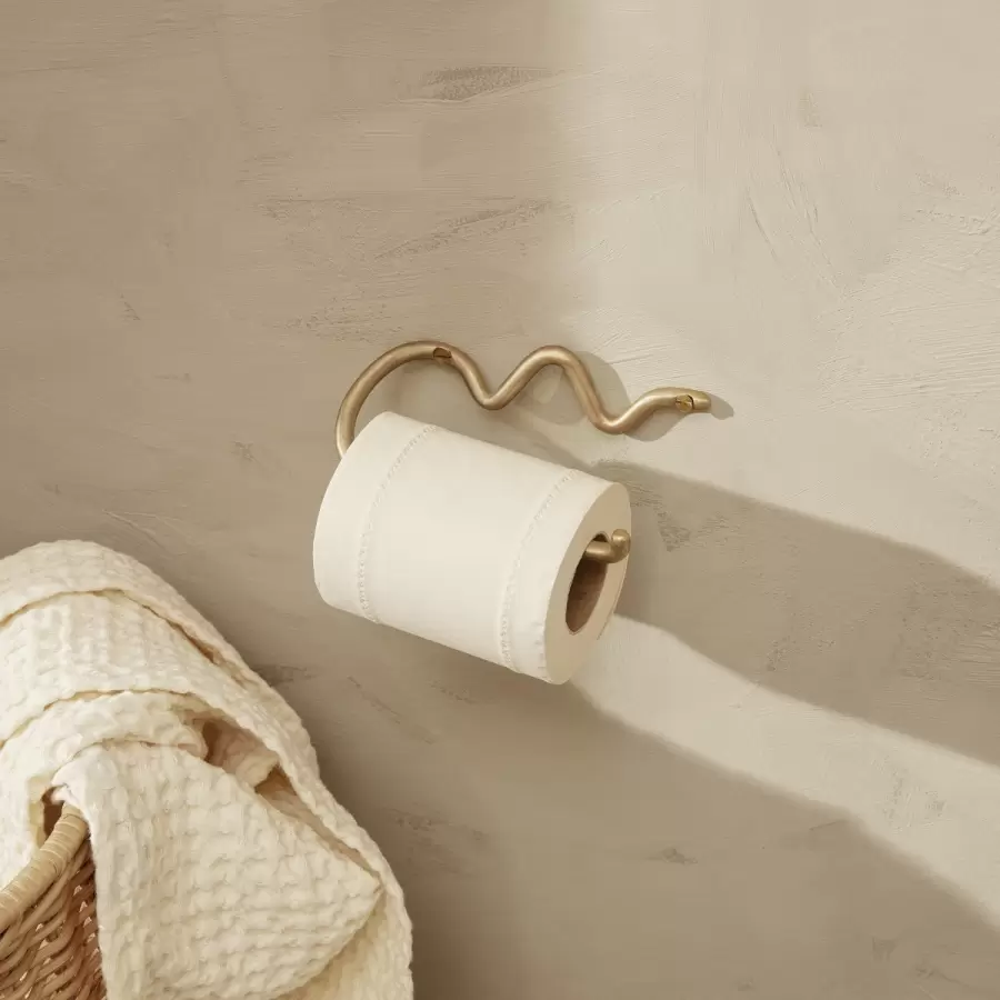 ferm LIVING - Curvature toiletrulleholder, Messing