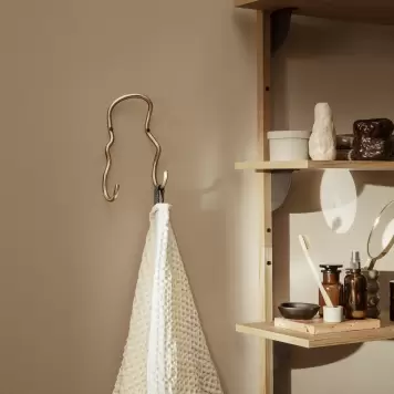 Ferm Living - Curvature Dobbeltknage, Messing