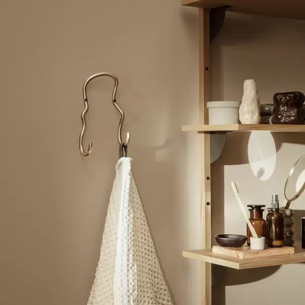 ferm LIVING - Curvature Dobbeltknage, Messing