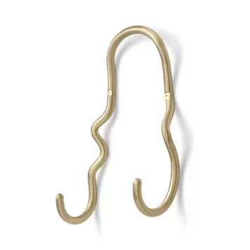 Ferm Living - Curvature Dobbeltknage, Messing Ferm Living - Curvature Dobbeltknage, Messing
