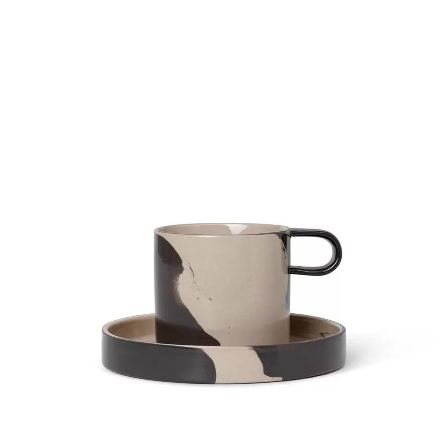 ferm LIVING - Inlay kop med underkop, Sand/Brun