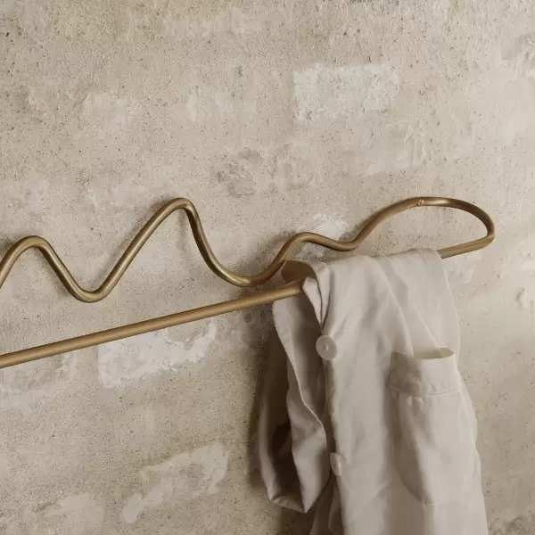 ferm LIVING - Curvature håndklædestang, Massiv messing