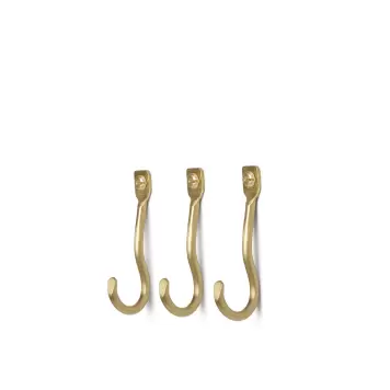Ferm Living - Curvature 3 knager, Messing