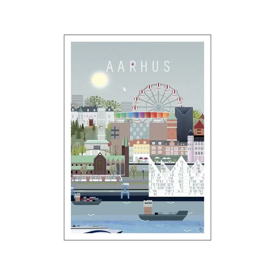 Poster and Frame - Aarhus, Lydia Wienberg 50*70