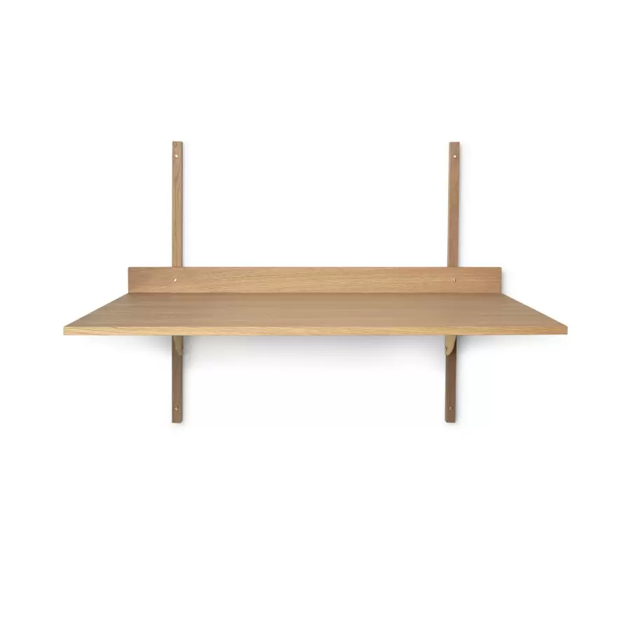 ferm LIVING - Sector skrivebord Natur eg/Messing