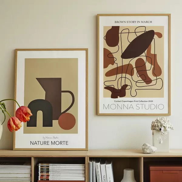 Monna Studio - Brown Story In March 50*70 - uden ramme