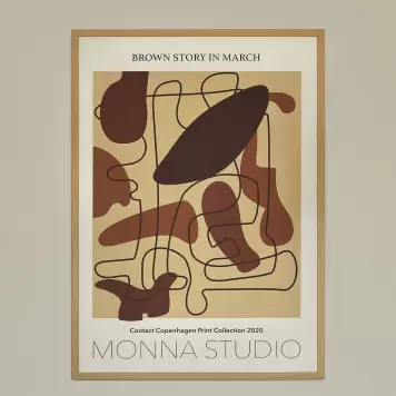 Monna Studio - Brown Story In March 50*70 - uden ramme Monna Studio - Brown Story In March 50*70 - uden ramme