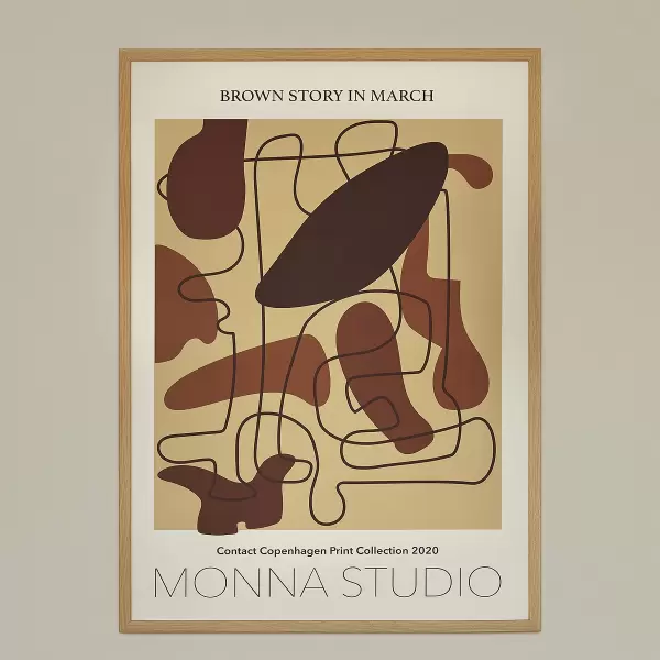 Monna Studio - Brown Story In March 50*70 - uden ramme