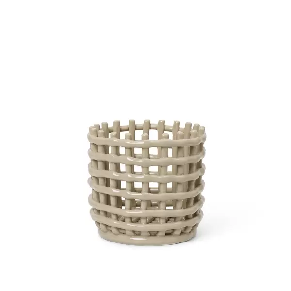 ferm LIVING - Ceramic Basket Cashmere, Small