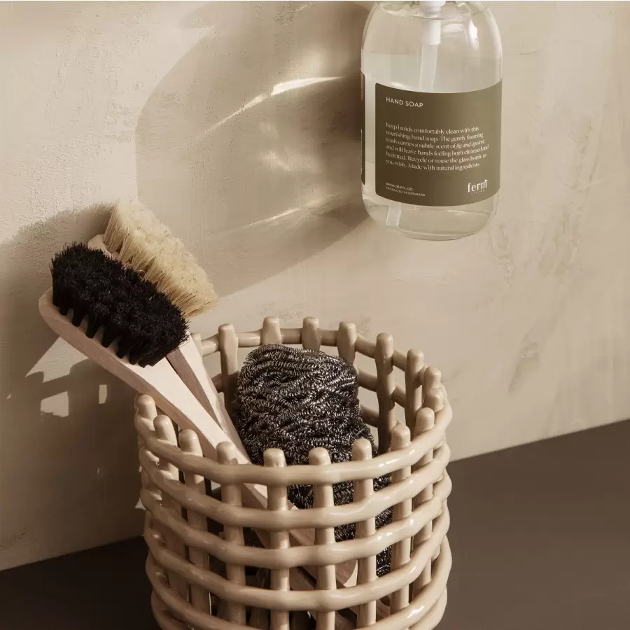 ferm LIVING - Ceramic Basket Cashmere, Small