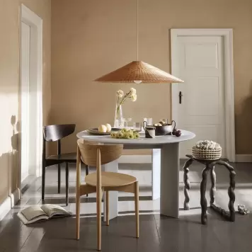 Ferm Living - Lampeskærm Dou Natur, Ø:90