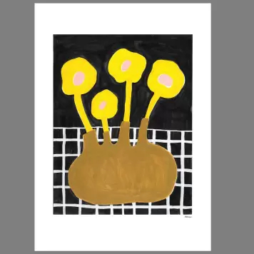 The Poster Club - Madelen Möllard, Flowers in brown vase 30*40 The Poster Club - Madelen Möllard, Flowers in brown vase 30*40