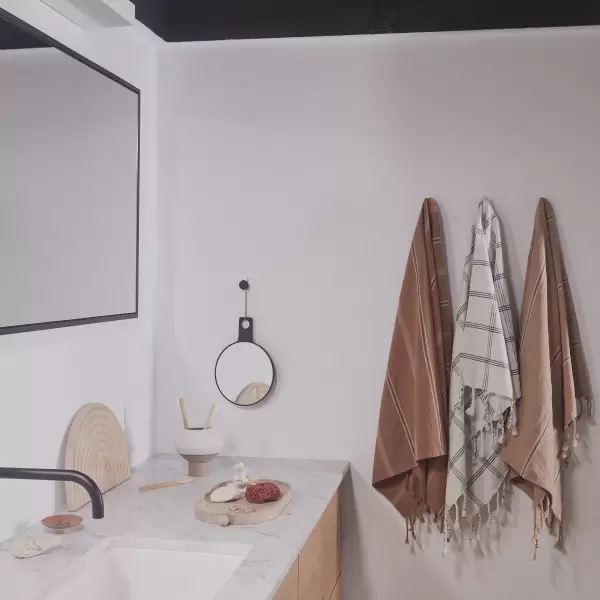 OYOY Living Design - Kyoto Badehåndklæde, Dark Powder