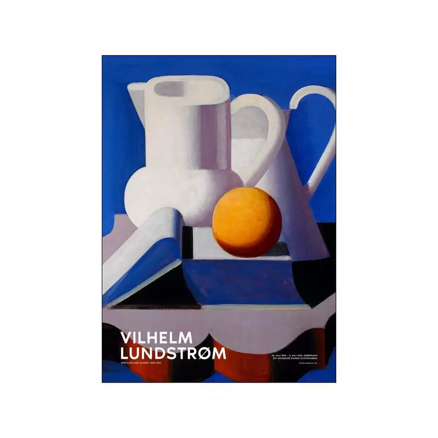 Poster and Frame - Vilhelm Lundstrøm, Opstilling med kander 30*40