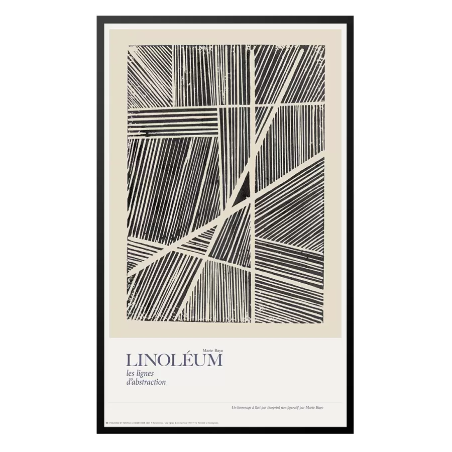Permild og Rosengreen - Linoléum, les lignes d'abstraction, 33*55 - Hent selv