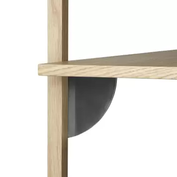 Ferm Living - Sector hylde Single smal, Eg/Sort messing