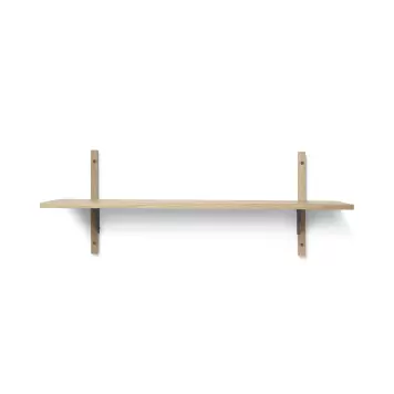 Ferm Living - Sector hylde Single bred, Eg/Sort messing