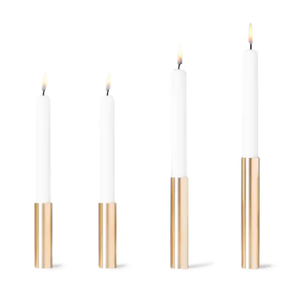 55 North - Lysestager i 4 stk. Box, Messing