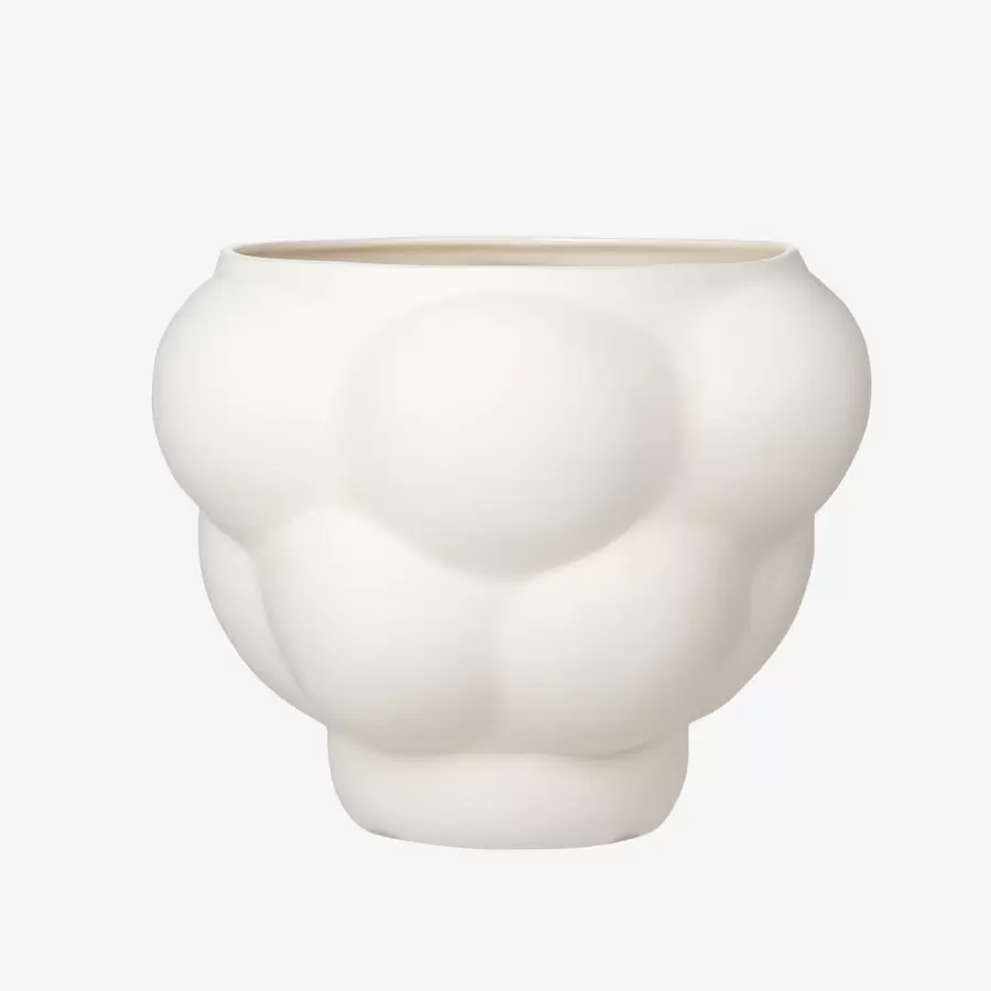 Louise Roe - Ceramic Balloon Bowl #06, Raw White