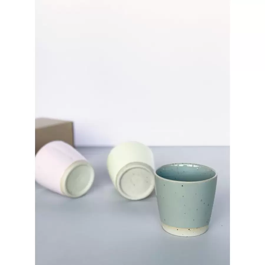 Bornholms Keramikfabrik - Ø-kopper Moods Collection, Jade, Lemonade, Candyfloss
