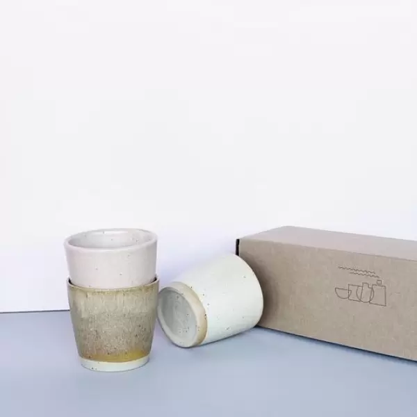 Bornholms Keramikfabrik - 3 stk. i sampak Ø-kopper Moods Collection, Old rose, Creamy white, Sand Bornholms Keramikfabrik - 3 stk. i sampak Ø-kopper Moods Collection, Old rose, Creamy white, Sand