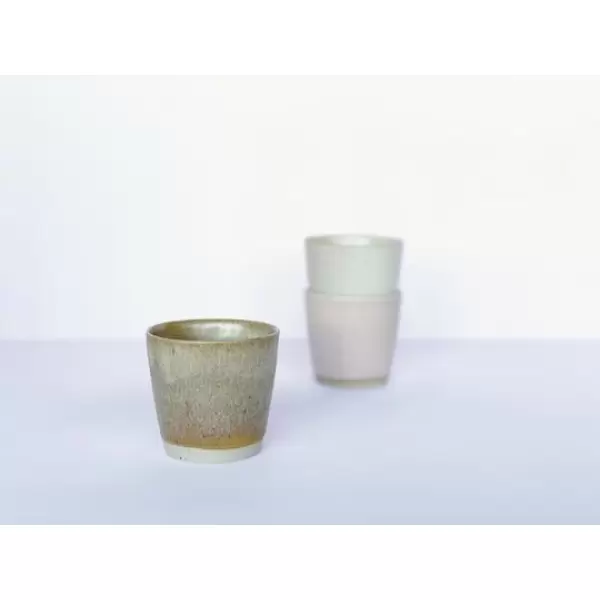 Bornholms Keramikfabrik - Ø-kopper 3 stk. i sampak Moods Collection, Old rose, Creamy white, Sand