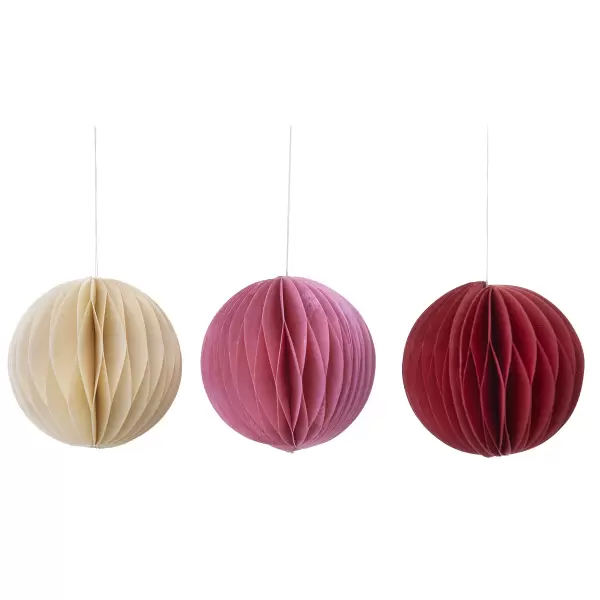 BUNGALOW - Paper Ball Ø:8, 3 stk., Candy BUNGALOW - Paper Ball Ø:8, 3 stk., Candy