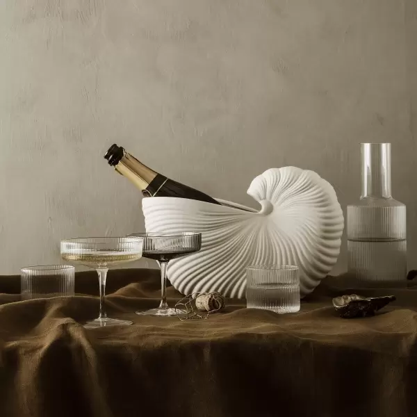 ferm LIVING - 2 stk.Ripple Champagneglas - champagneskål