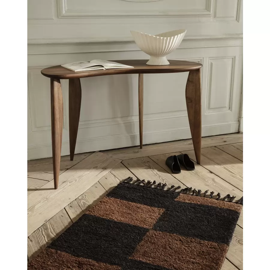 ferm LIVING - Mara Knotted Rug, Black/Chocolate, 80*120