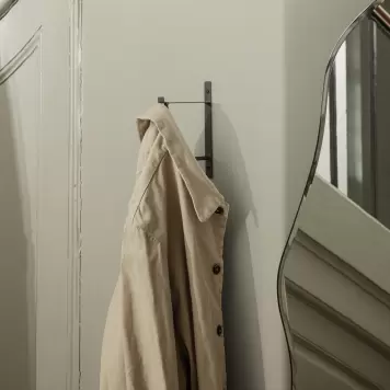 Ferm Living - Knage og bøjlestang Hang Rack, Sort messing