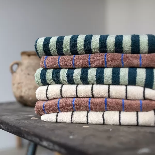 Bongusta - Håndklæder stribede, Naram, 50*80 - vælg farve