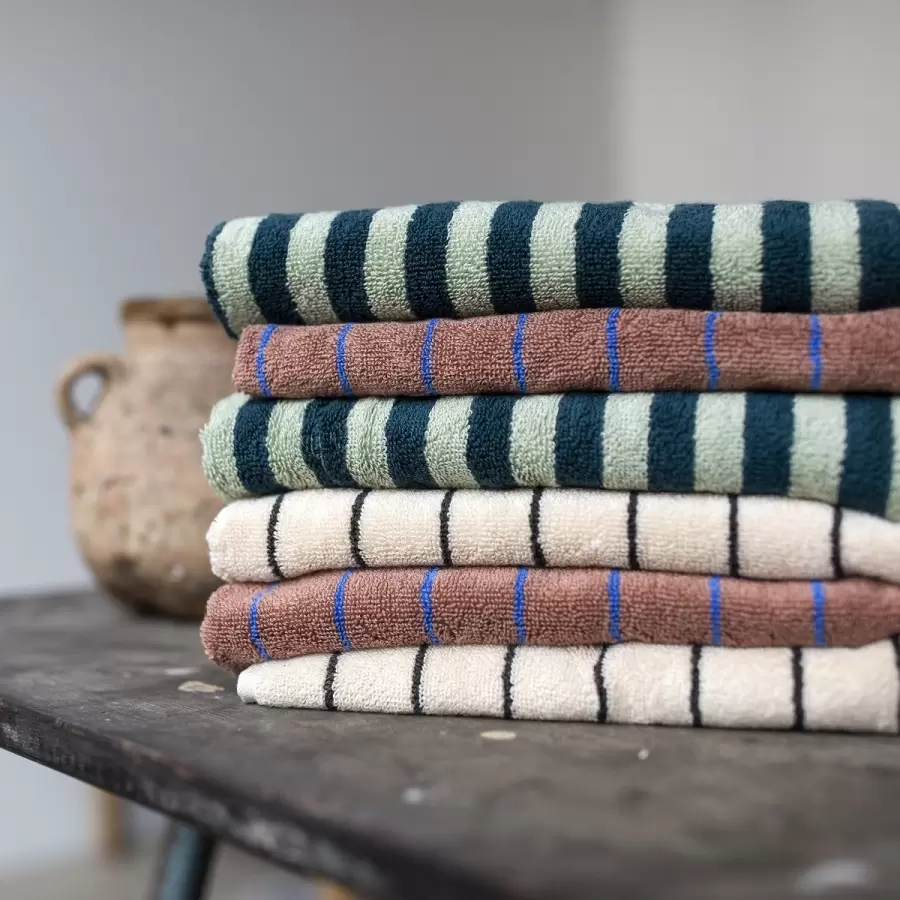 Bongusta - Håndklæder stribede, Naram, 50*80 - vælg farve